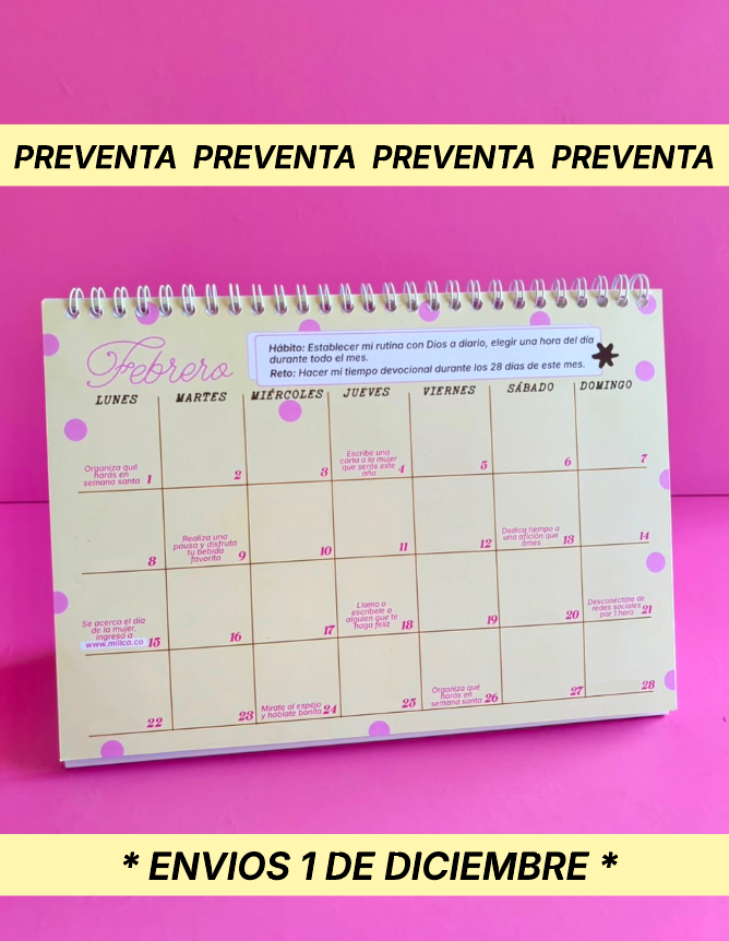 CALENDARIO PLANEADOR 2027 PREVENTA
