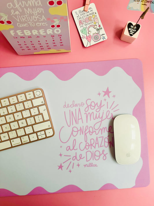 MOUSE PAD EXTRA GRANDE CORAZON DE DIOS