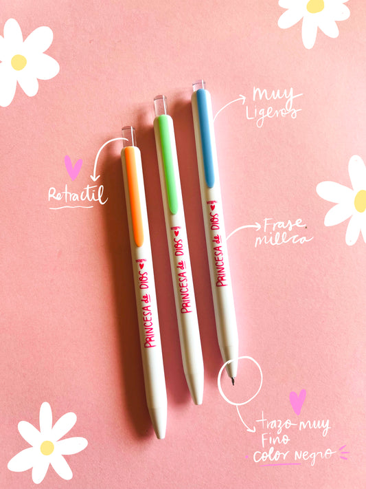 KIT LAPICEROS PRINCESA GEL