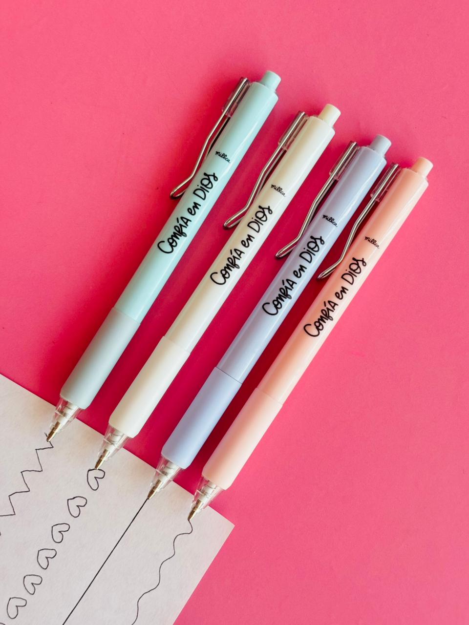 KIT 4 LAPICEROS CONFIA