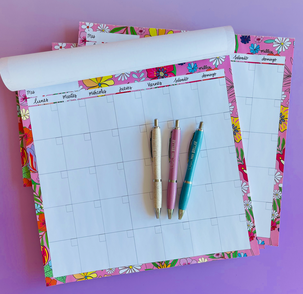 PLANNER MENSUAL FLORAL